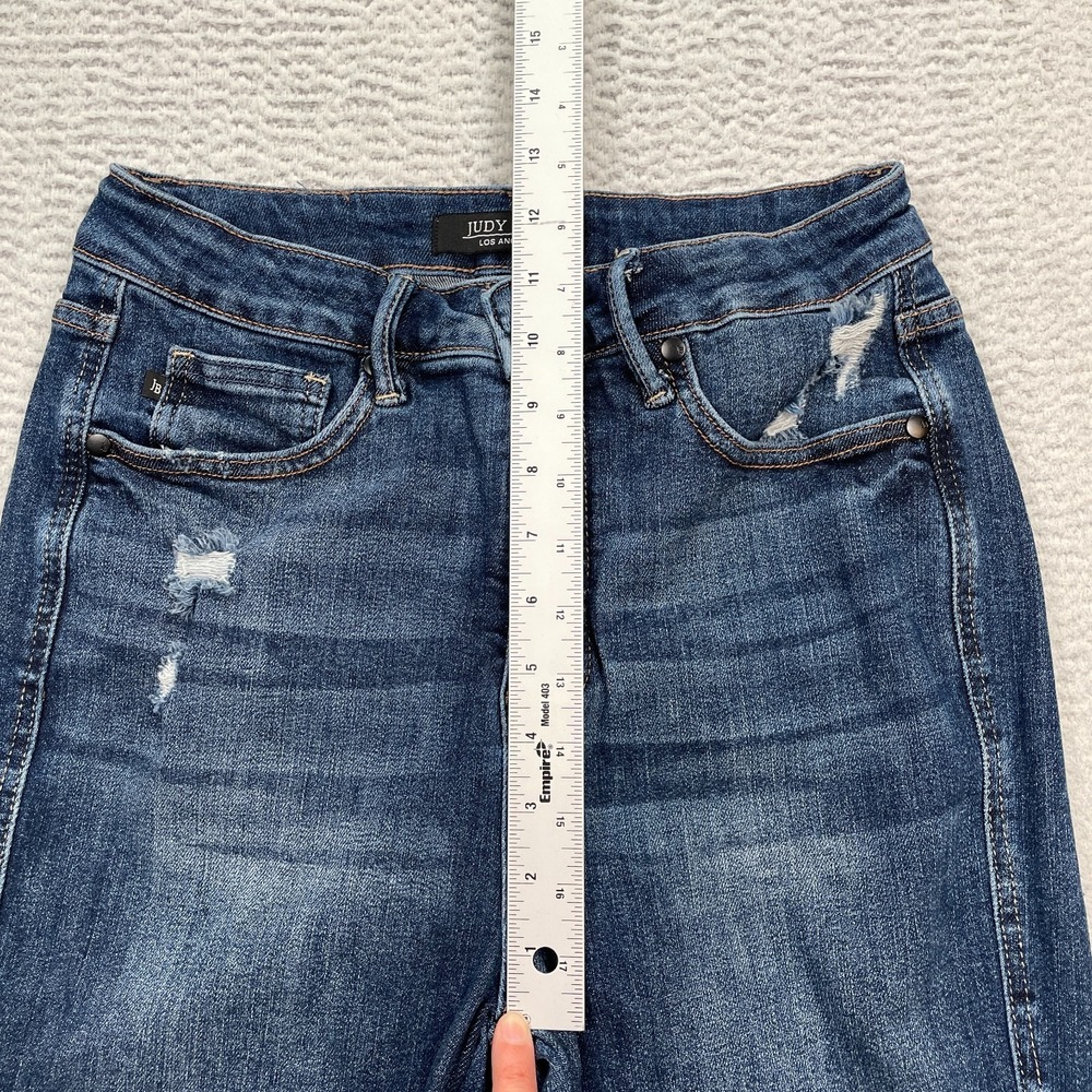 Judy Blue Flare Jeans Women's Size 7 (Fits 28X32) "Why Oh Wyoming" Tummy Control - Picture 4 of 7